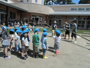 画像：流しそうめん