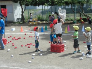 画像：運動会にむけて準備が始まりました