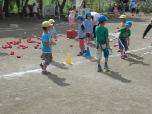 画像：運動会にむけて準備が始まりました