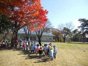 画像：満足して幼稚園に帰ります